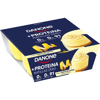 Proteína natillas zero sabor tarta de limón pack 4 unidades DANONE