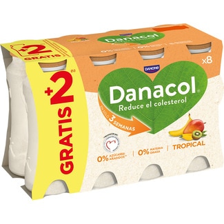Sabor tropical 0% azúcares añadidos sin gluten pack 6 DANONE DANACOL