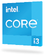 Insignia del procesador Intel Core i3