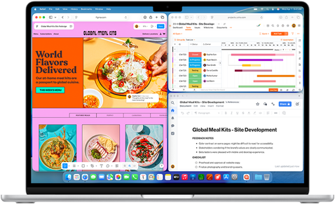 Un MacBook Air con varias apps abiertas