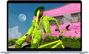 Un MacBook Air que muestra la pantalla Liquid Retina