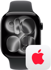 Un Apple Watch junto al logotipo de AppleCare+